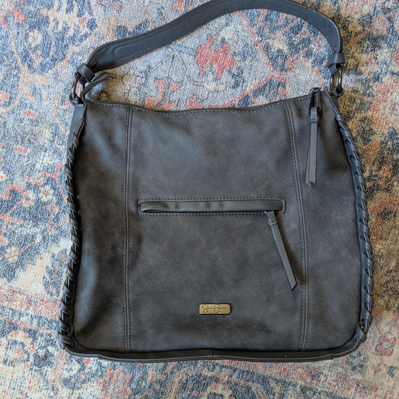 Elegant Black Leather Shoulder Bag - Picture 1 of 6